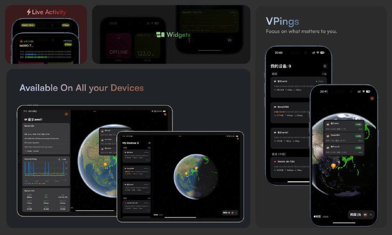 🎈 额尔古纳河 晒VPS/节点活动🎁活动奖品：10份 VPings App Store 兑换码🍟参与方式：1️⃣在此条推文评论区晒出你的VPS/机场节点「视频或截图」2️⃣开奖前未退出群组/频道🥕开奖时间：2024-4-21 18:00以随机抽取评论序号的方式开奖🔔VPings 目前在除国区以外的App Store已经上架首周终身买断价  $1.99  「4.24日前」早鸟优惠价  $2.99  「5.1日前」「之后恢复原价  $4.99 」此App🇳🇬尼日利亚App Store也有羊毛，价格为1500 NGN🏬App Store搜索「VPings」或点击此处 VPings 进行下载一次付费Apple全平台使用！🛠️主要功能包括但不限于：⏺完美支持 哪吒探针⏺支持通过 🔗 Sub-Store 添加机场订阅节点⏺支持灵动岛、实时活动、小组件⏺通过订阅节点或 VPS 点亮世界地图☁️数据隐私保护VPings 不收集任何关于您的私人信息，也不提供后端服务，所有数据传输均在您的手机和您的探针服务器之间进行，绝不涉及第三方
