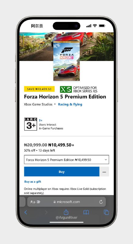 🇳🇬尼日利亚网页版Xbox Store现已恢复尼日利亚奈拉结算Via Yuan Spark⛱️标签：#Xbox #尼日利亚🌠频道：@ArgunRiver🌌投稿：@ArgunRiver_bot