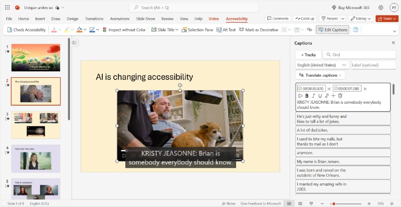 网页版 PowerPoint 识别视频自动生成字幕将于6 月上线微软预告将于今年 6 月为网页版 PowerPoint 引入新语音识别功能，可以监听 PowerPoint 视频中的音频，并自动生成字幕