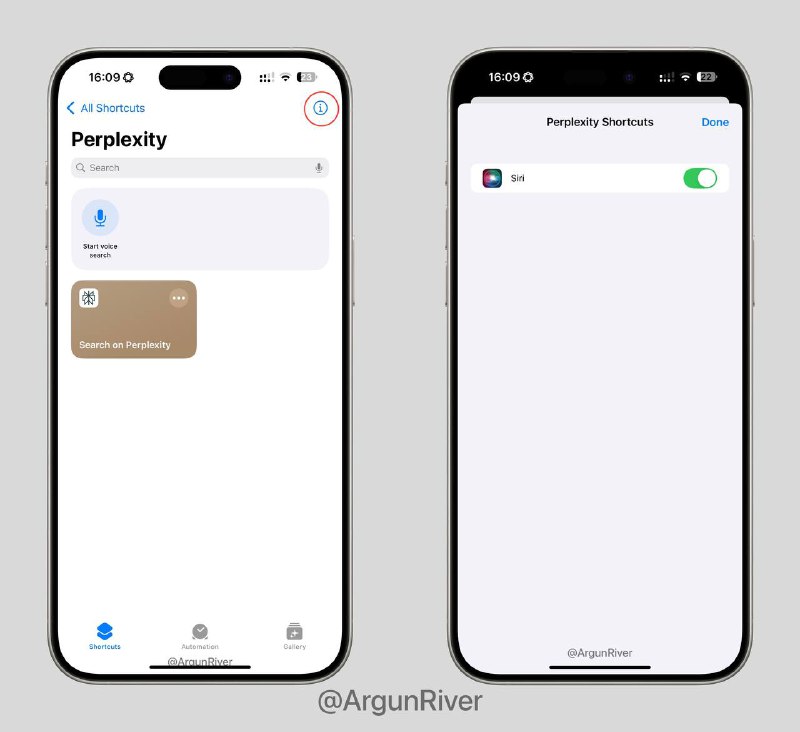 在iOS 18中将Perplexity集成到Siri通过Apple的Shortcuts（快捷指令）软件，你可以方便地用Siri呼出Perplexity，并调用Perplexity搜索问题并给出答案，具体演示效果请看视频
